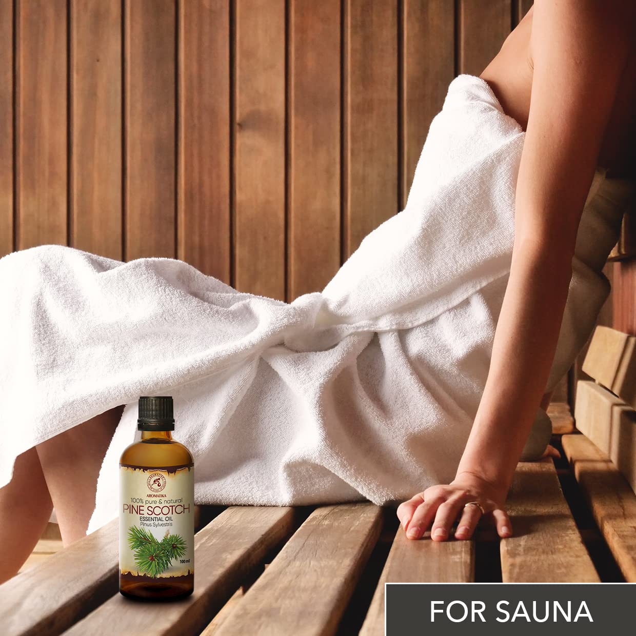 AROMATIKA Pine Scotch Oil pine needles aroma close-up.