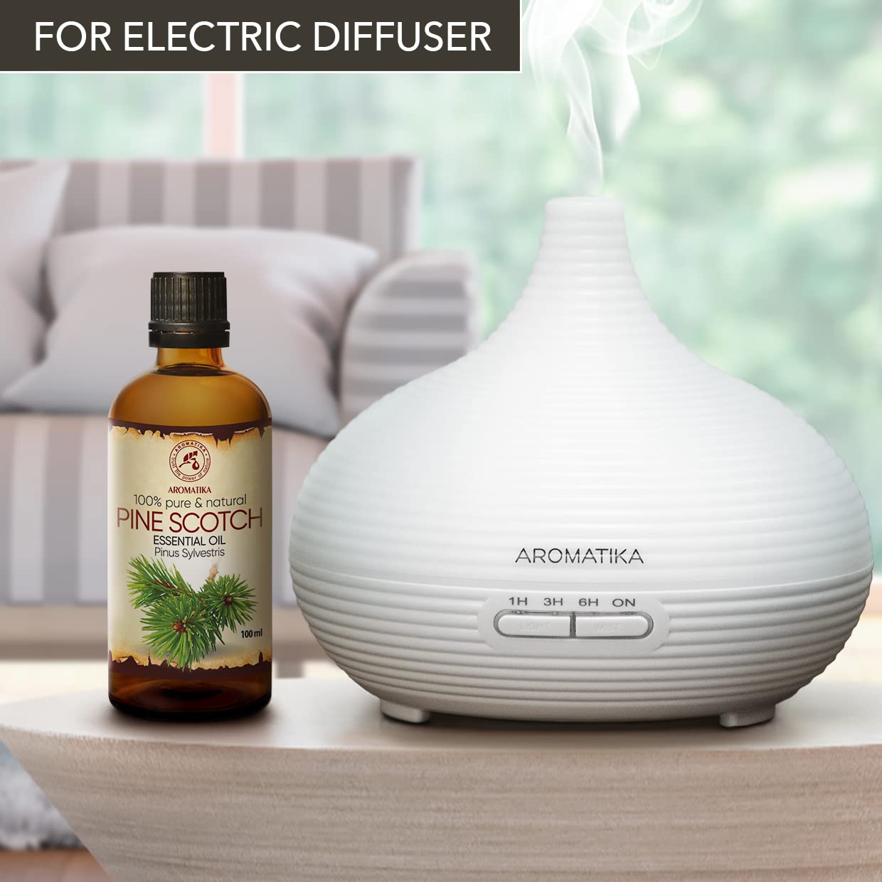 AROMATIKA Pine Scotch Oil room fragrance for uplifting mood.