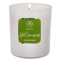 AROMATIKA soywax lemongrass candle burn time up to 45 hours