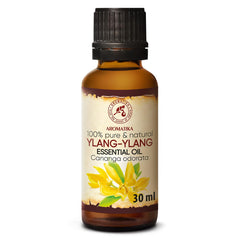 AROMATIKA Ylang Ylang oil bottle for aromatherapy and mood-boost.