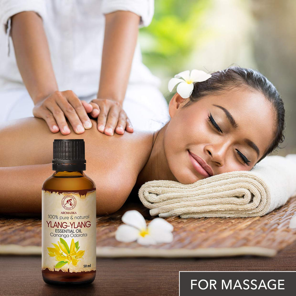 AROMATIKA Ylang-Ylang oil massage scene invites relaxing body rituals.