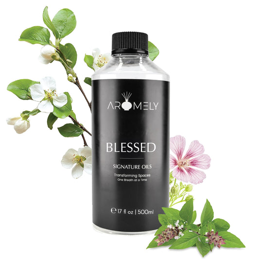AROMELY Blessed by Aromely essential oil blend diffuser aroma enhances room ambiance and relaxation