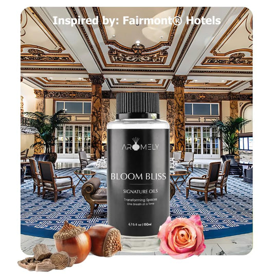 AROMELY Bloom Bliss praline and agarwood note for cozy luxury ambiance