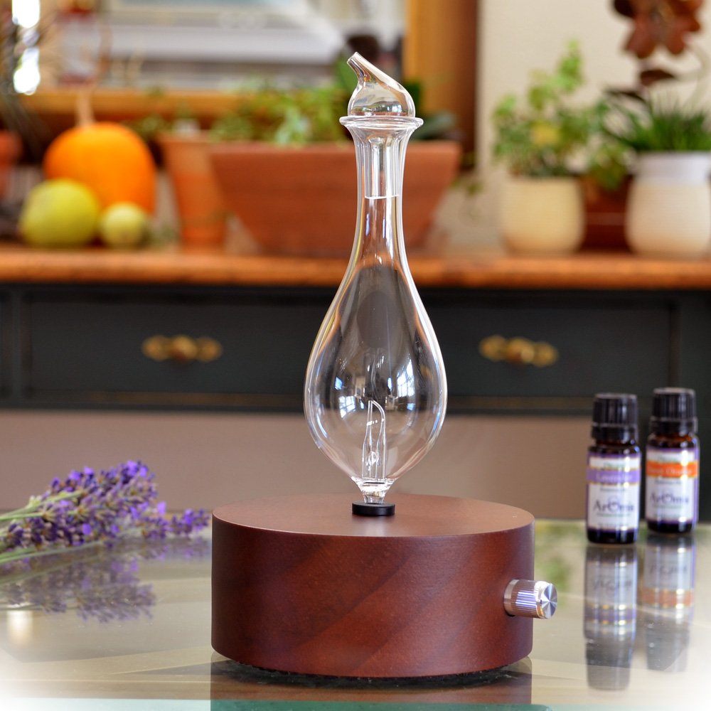 ArOmis premium glass essential oils nebulizer with borosilicate glass reservoir