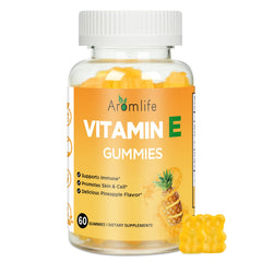 Aromlife Vitamin E 400 IU Gummies Pineapple flavor bottle
