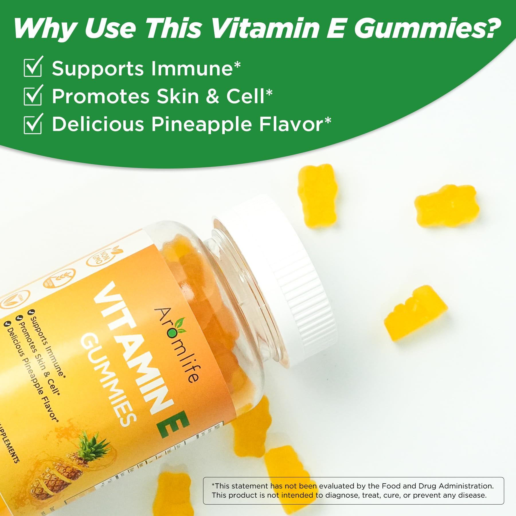 Gummies promoting skin and cell wellness