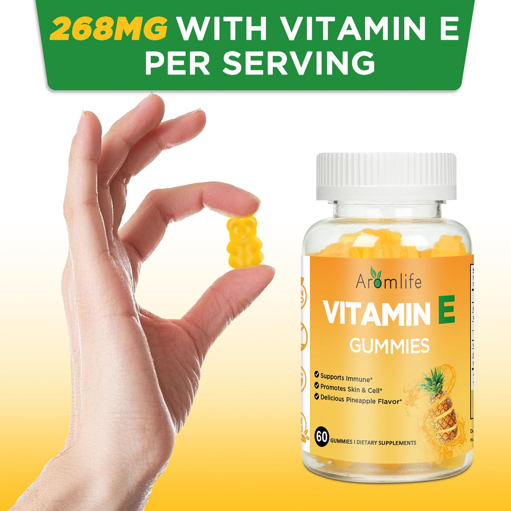 Vegan, gluten-free and gelatin-free Vitamin E gummies