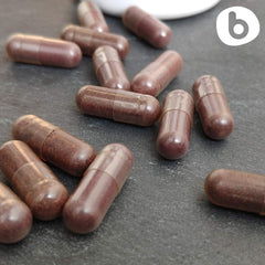 Close-up of aronia berry powder texture