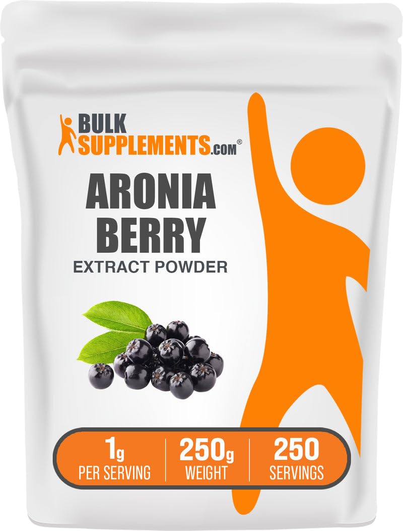 Aronia Extract Powder bottle with label (250 g)