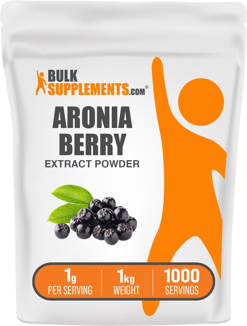 BulkSupplements Aronia Extract Powder container label