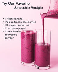 Smoothie prepared with aronia berry juice powder
