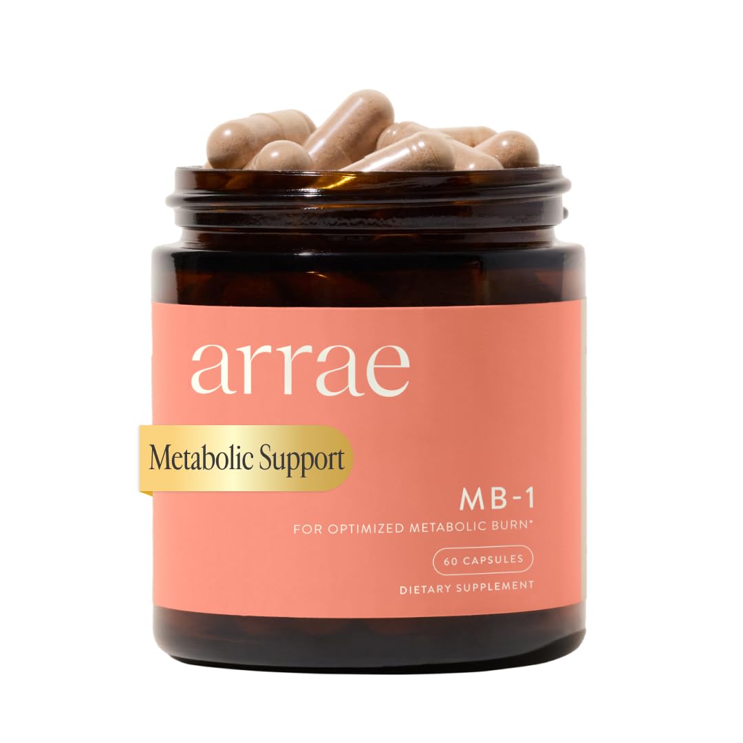 Arrae MB-1 bottle with 60 capsules on white background