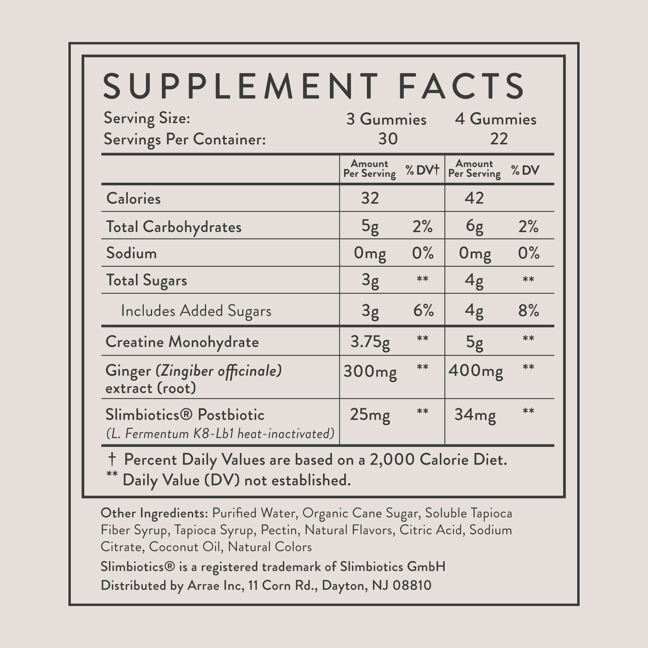 Back of bottle showing directions and ingredients