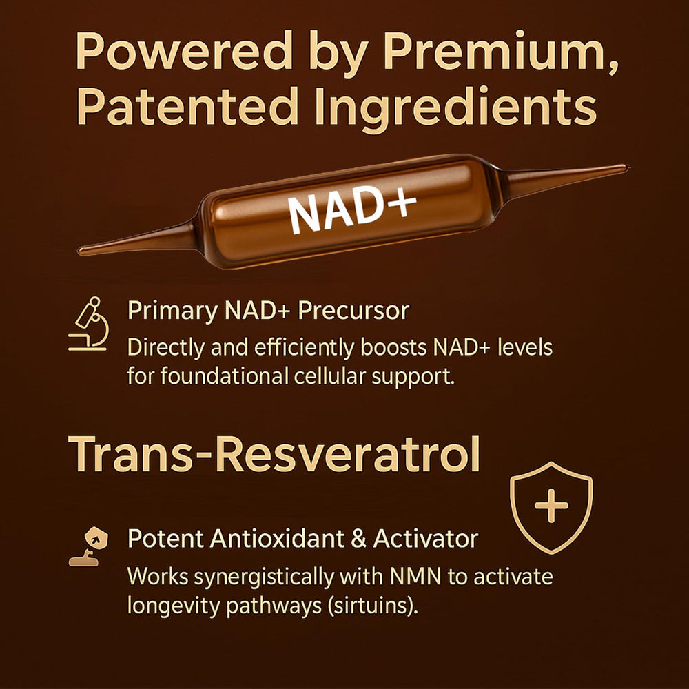 ARSYCHLL NAD Advanced Cellular Renewal 10-vial pack highlights convenient daily dosing.