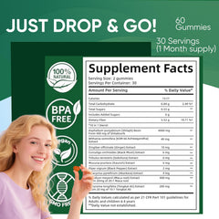 Gummies with Ashwagandha and 85+ minerals label close-up