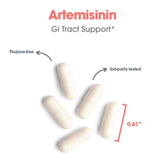 Vegetarian Artemisinin supplement bottle and capsules