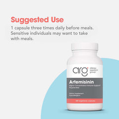 Doctor-developed, hypoallergenic Artemisinin supplement packaging