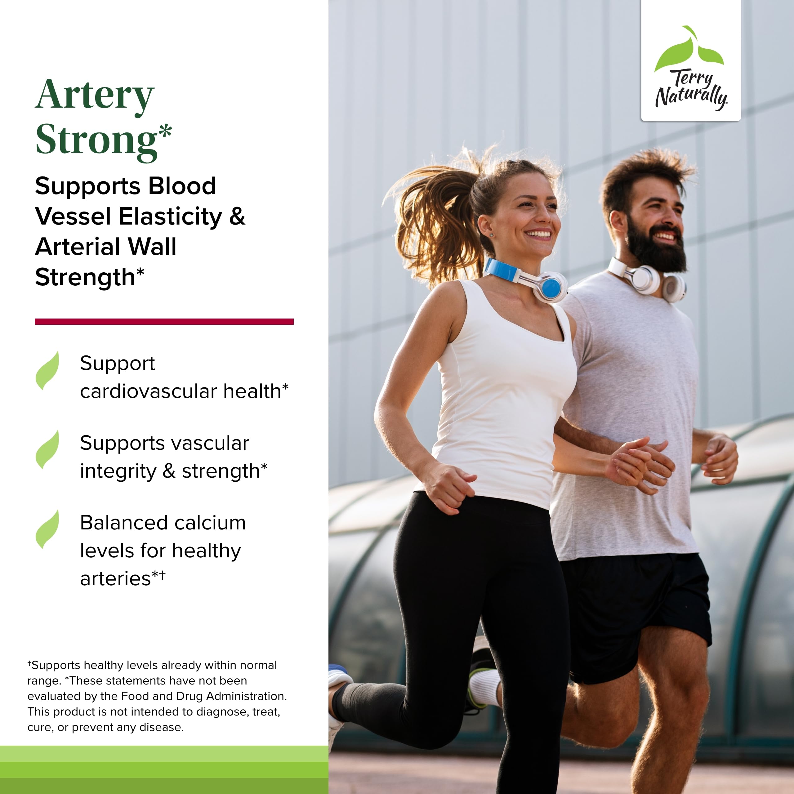 Back view of Artery Strong bottle with supplement facts