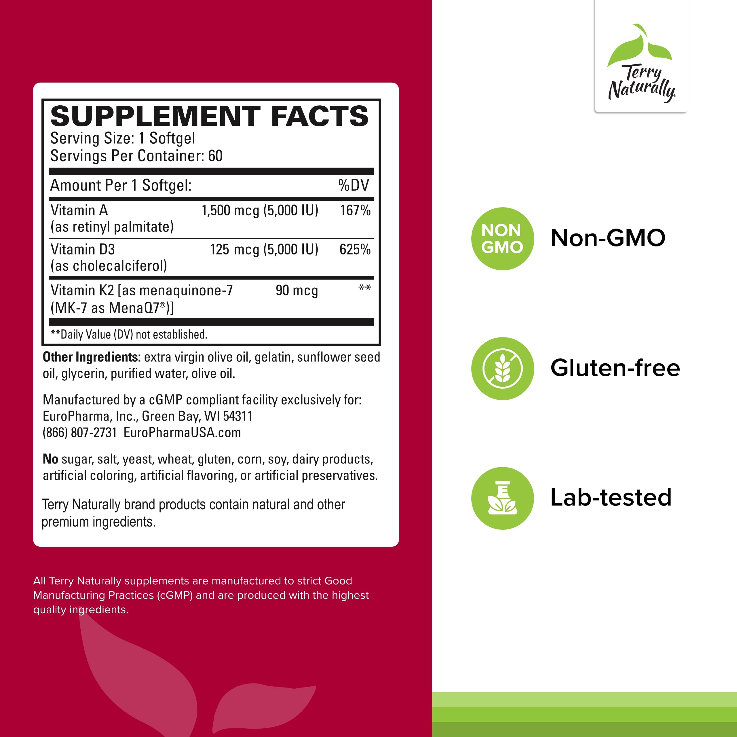 Front view of Artery Strong softgels