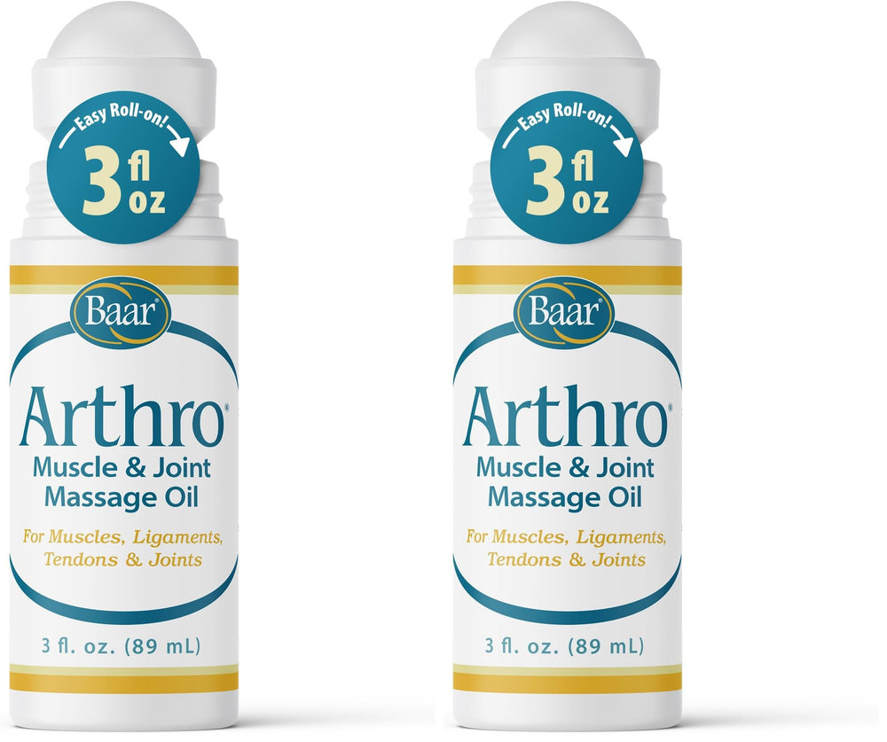 Arthro Muscle & Joint Masssage Oil Roll-On bottle, 3 fl oz, pack of 2