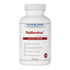 Arthur Andrew Medical Nattovena bottle front shows clear dosing information for shoppers.