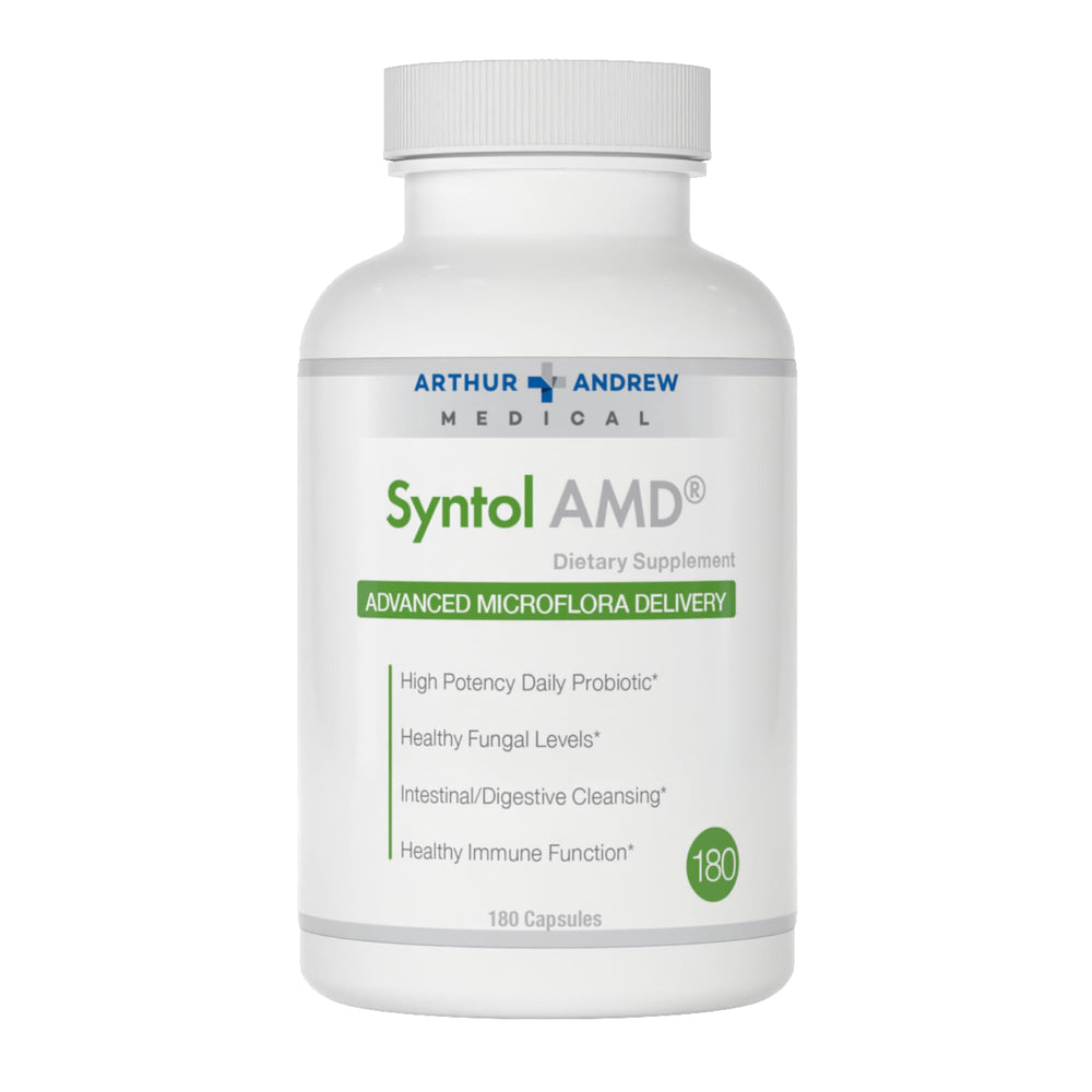 Arthur Andrew Medical Syntol bottle front for gut balance