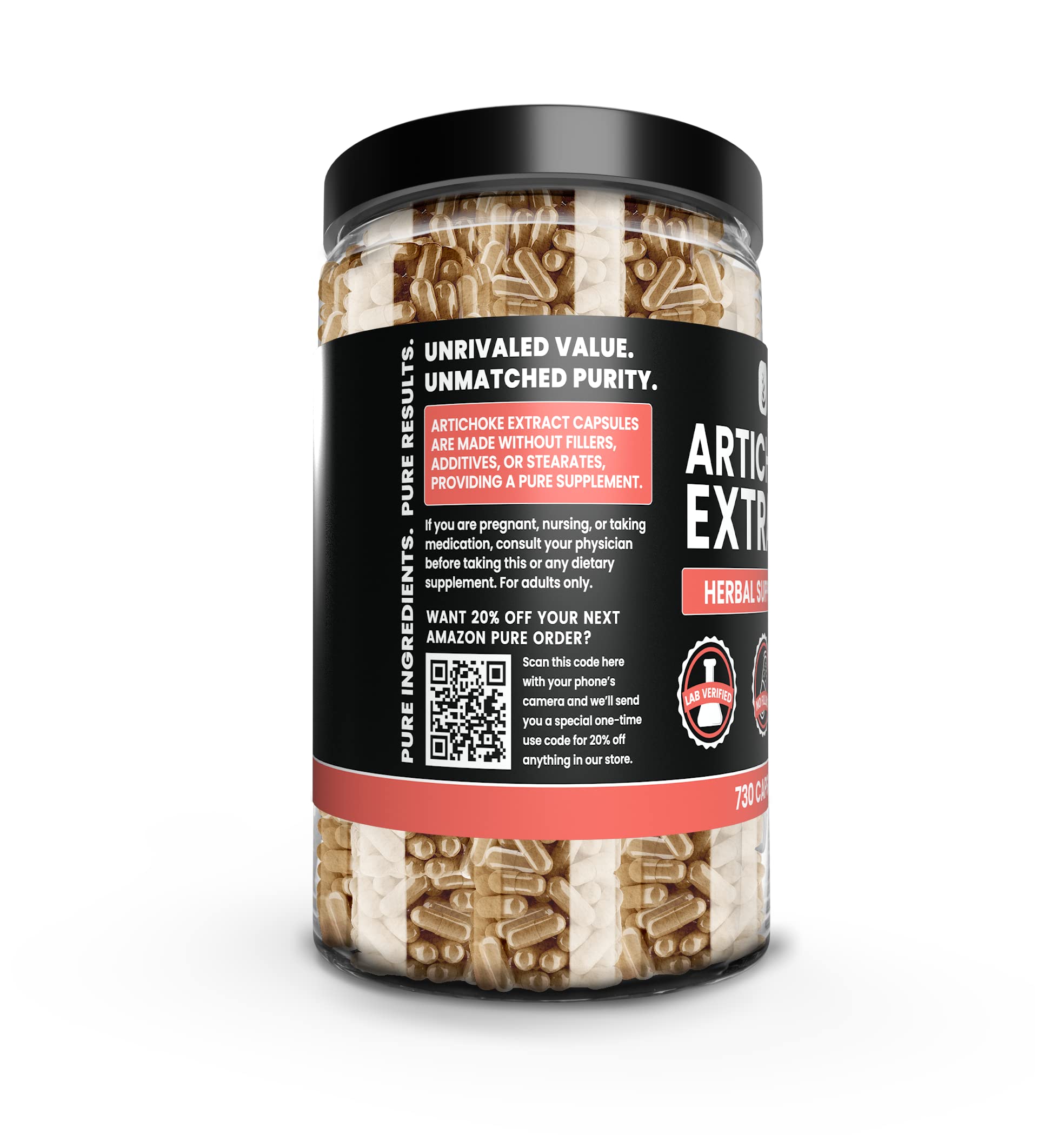 Bottle of Artichoke Extract capsules