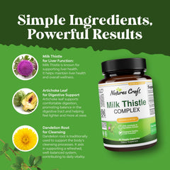 Artichoke leaf extract, dandelion root, and milk thistle ingredients