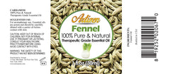 Artizen fennel essential oil 30ml bottle side view