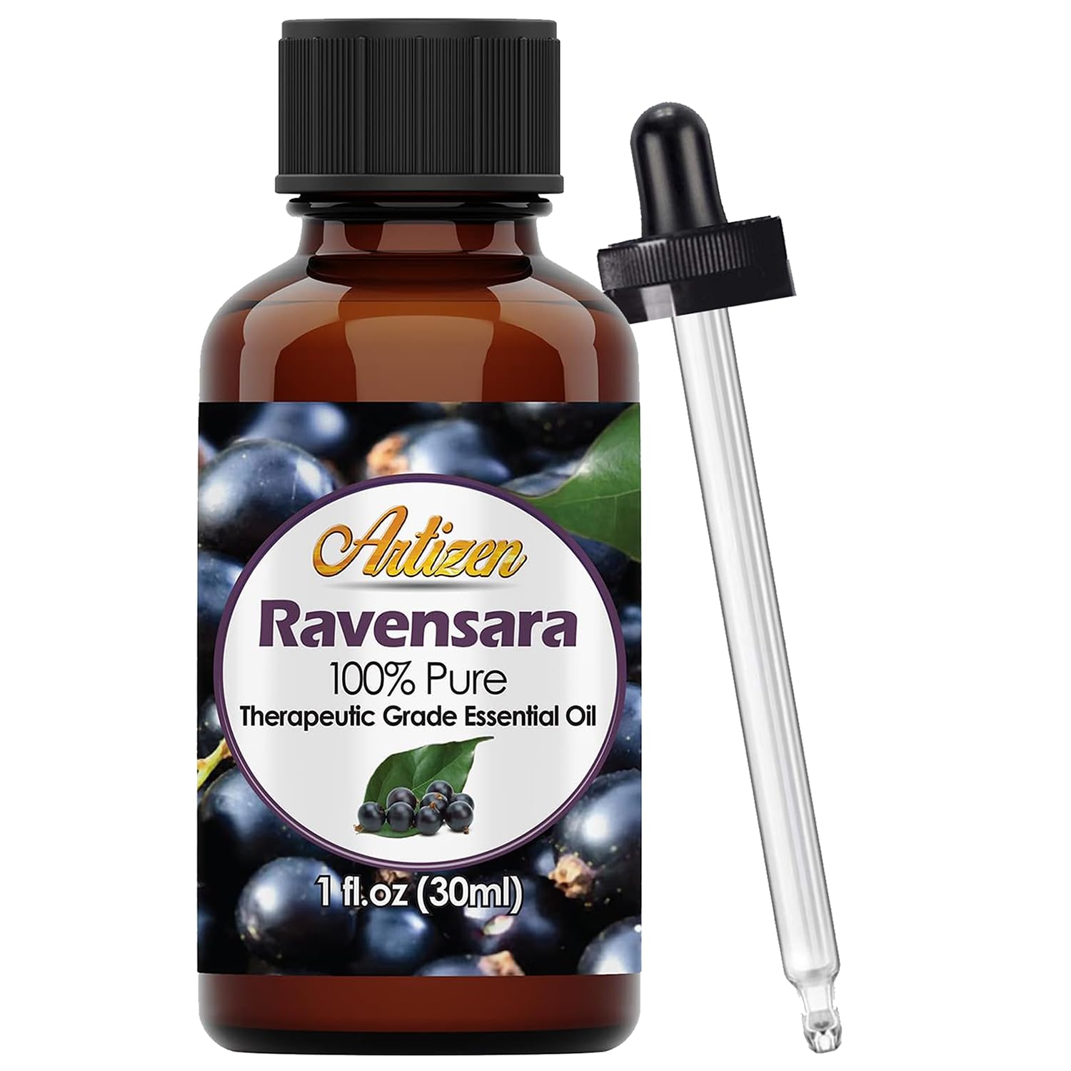 Artizen Ravensara essential oil bottle 30ml with dropper cap