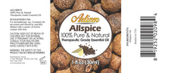 Close-up of Artizen Allspice essential oil bottle