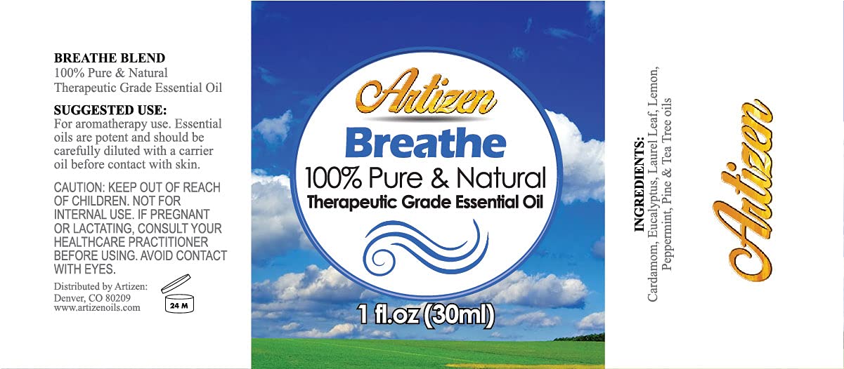 Undiluted Artizen Breathe Blend purity label