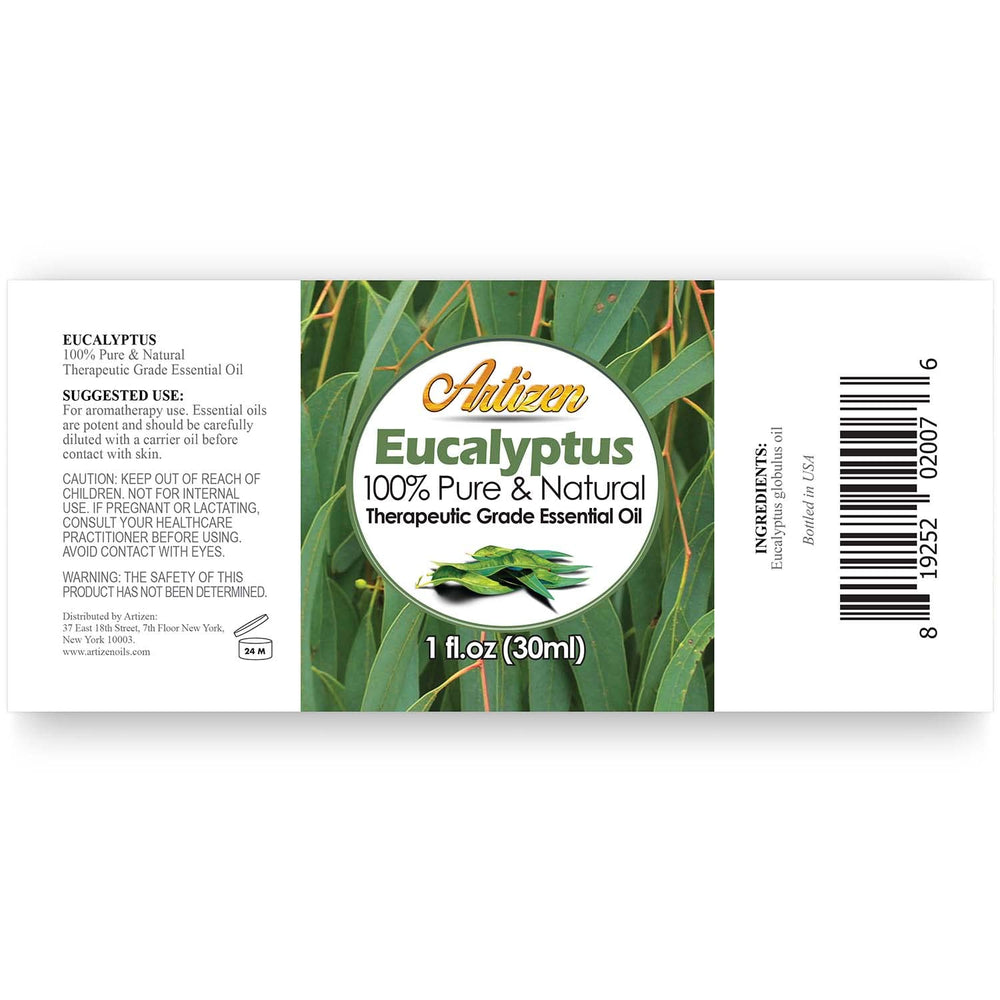 UV-coated glass bottle of Artizen Eucalyptus Oil