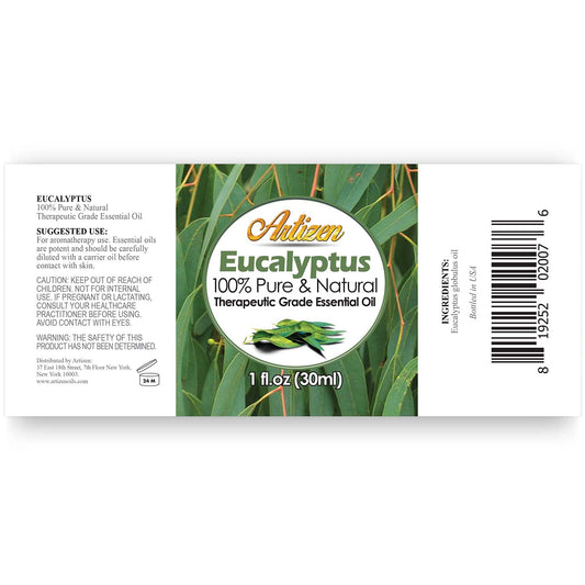 UV-coated glass bottle of Artizen Eucalyptus Oil
