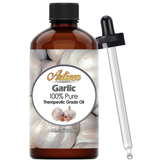 Artizen Garlic Essential Oil bottle 4oz front view