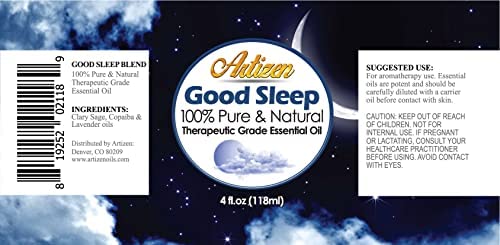 Patch test area showing carrier oil and Good Sleep Blend