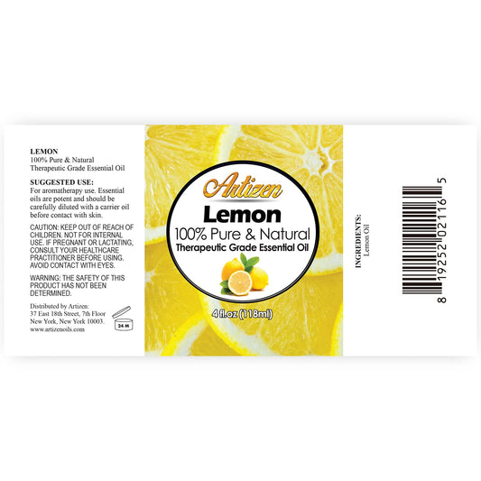Lemon essential oil bottle with glass dropper