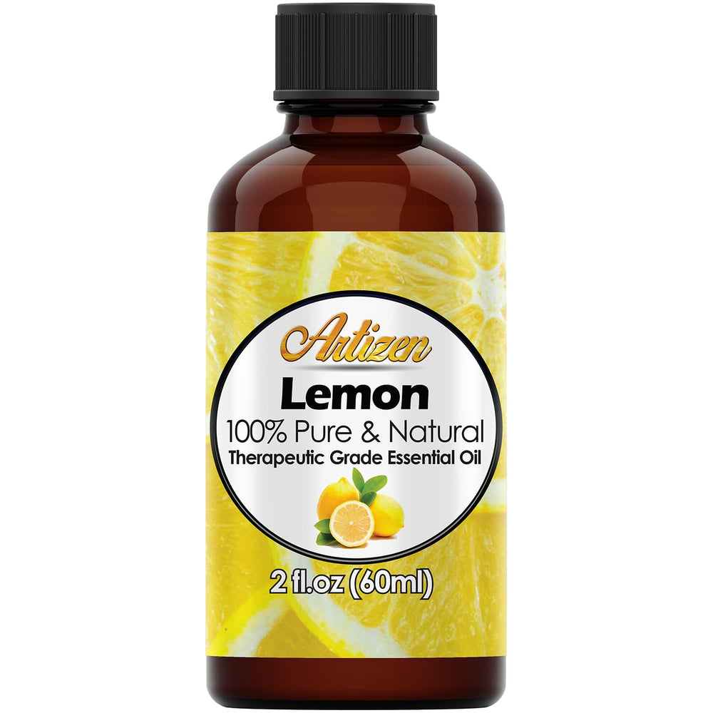 Artizen Lemon Essential Oil 2oz bottle with dropper