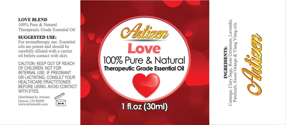 Illustration of Love Blend essential oil ingredients