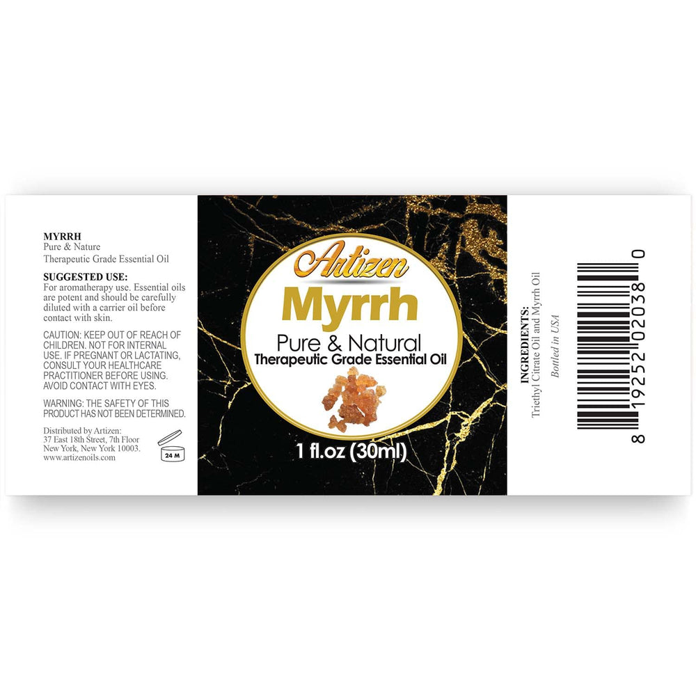Artizen myrrh 30ml amber glass bottle