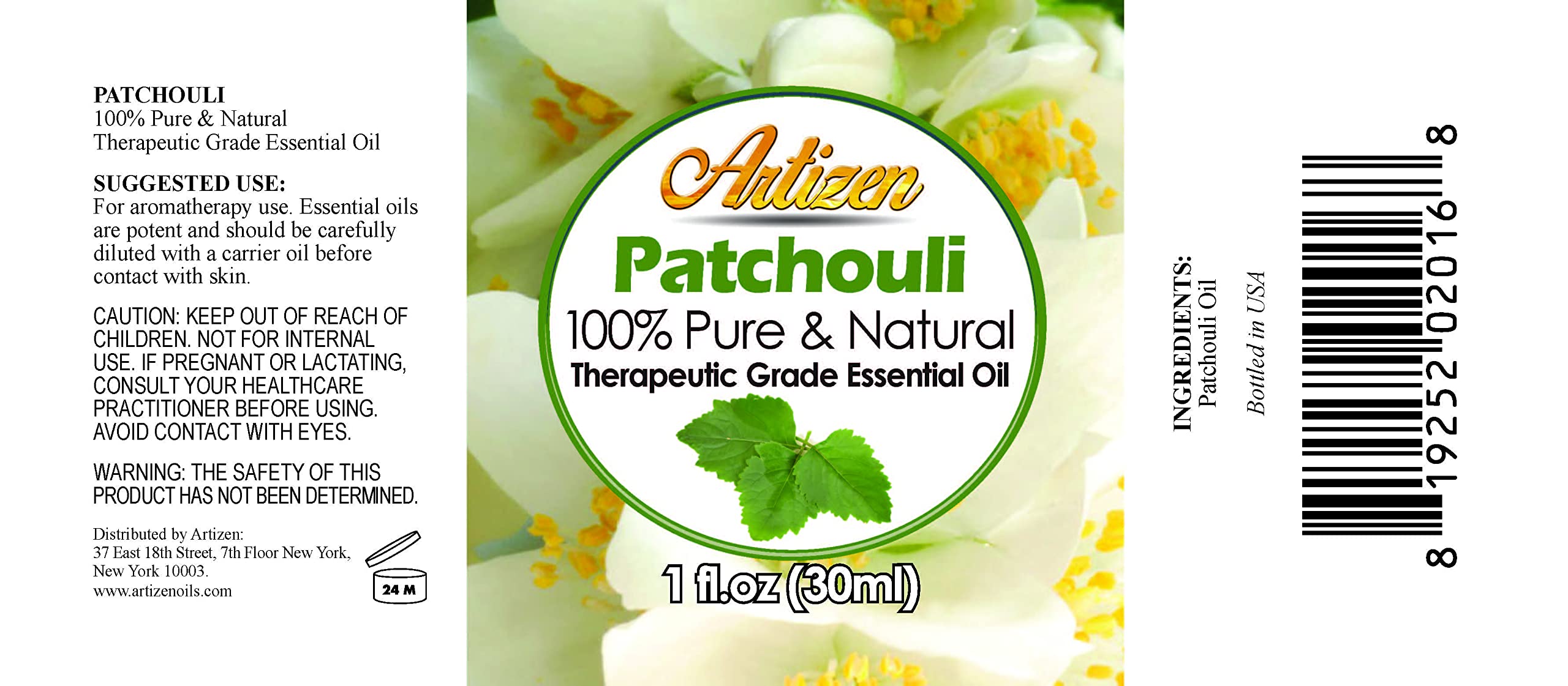 Artizen Patchouli essential oil 1oz bottle