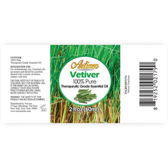 UV-protected glass bottle for Vetiver essential oil