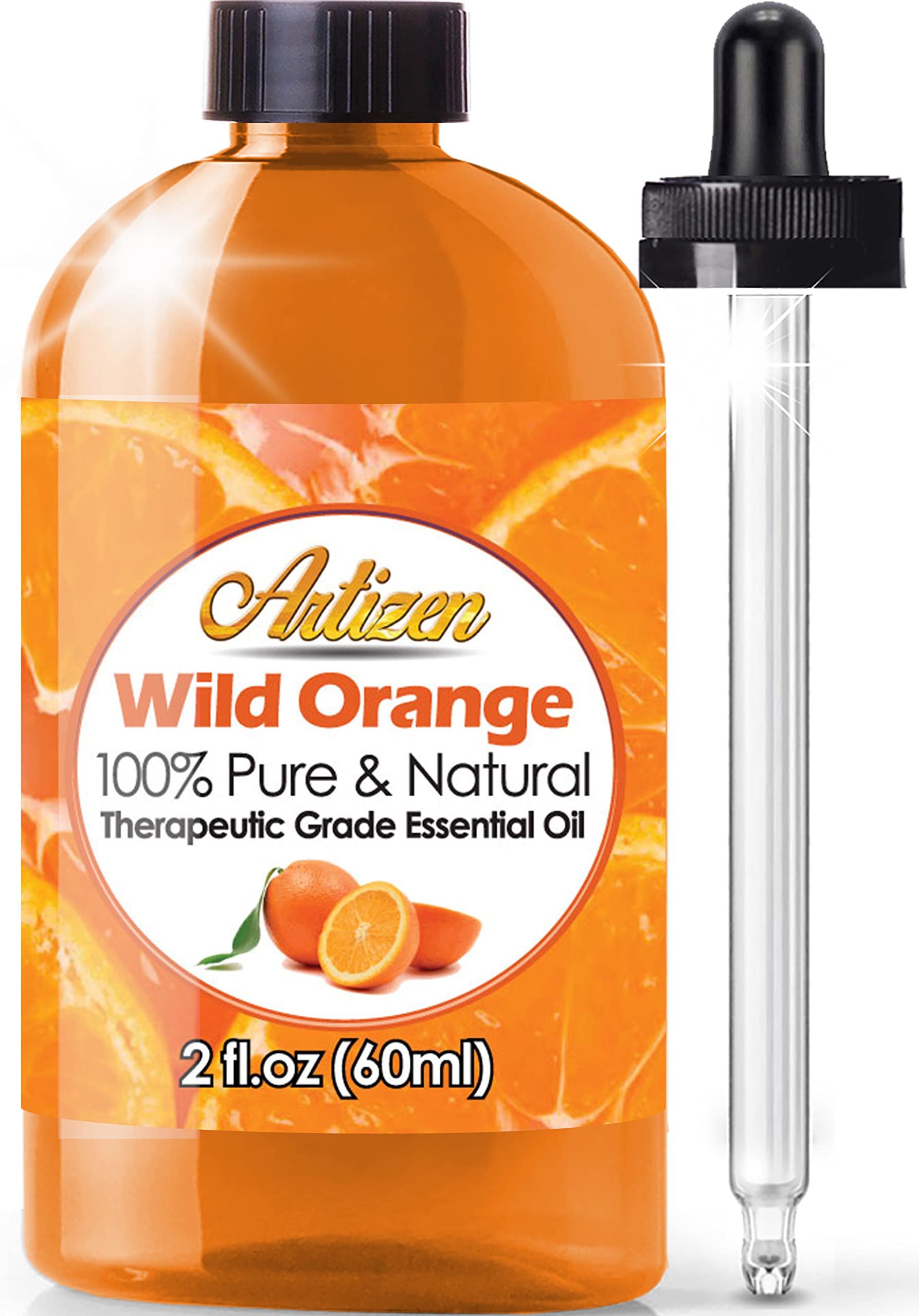 Artizen Wild Orange essential oil bottle 2oz