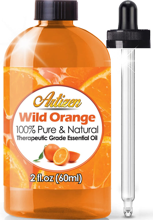 Artizen Wild Orange essential oil bottle 2oz