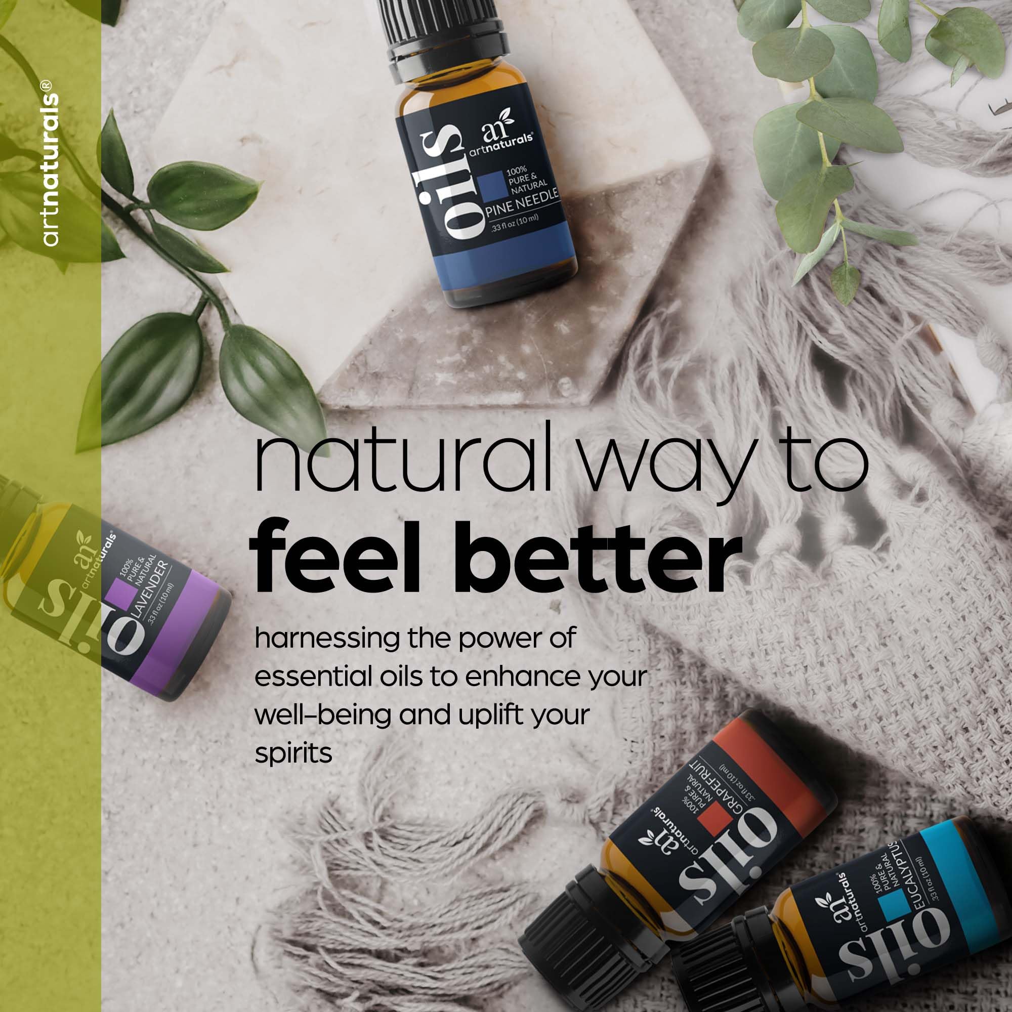 Gift-ready packaging for ArtNaturals Aromatherapy Oil Set