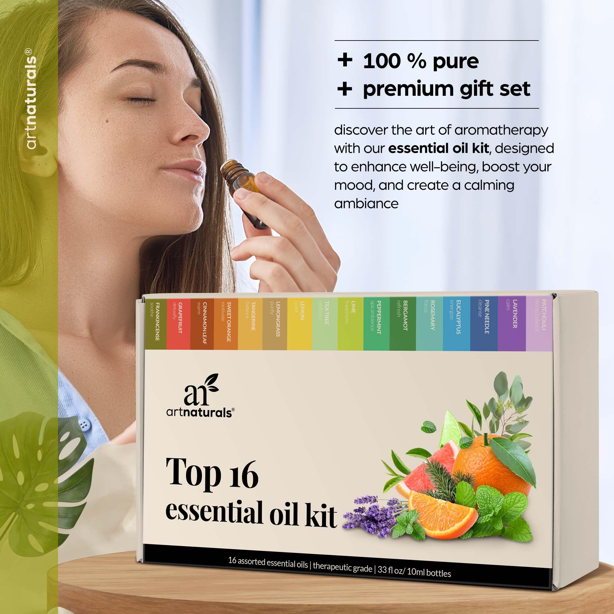 Lavender essential oil bottle (0.33 oz) from ArtNaturals 16-pack
