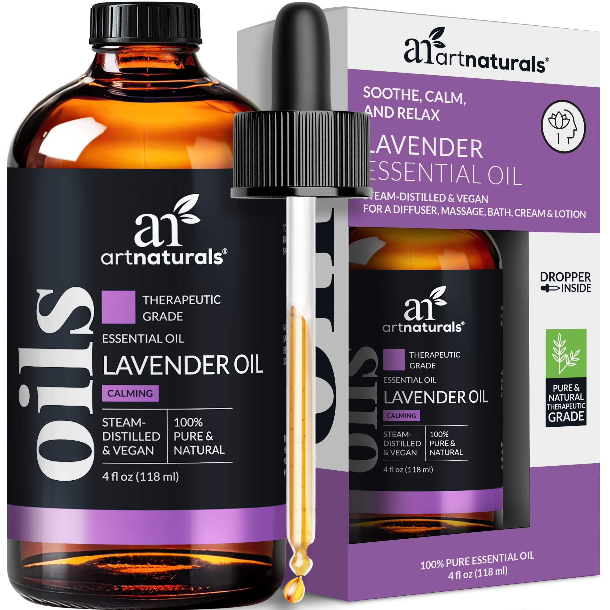 artnaturals Lavender Essential Oil 4 oz bottle