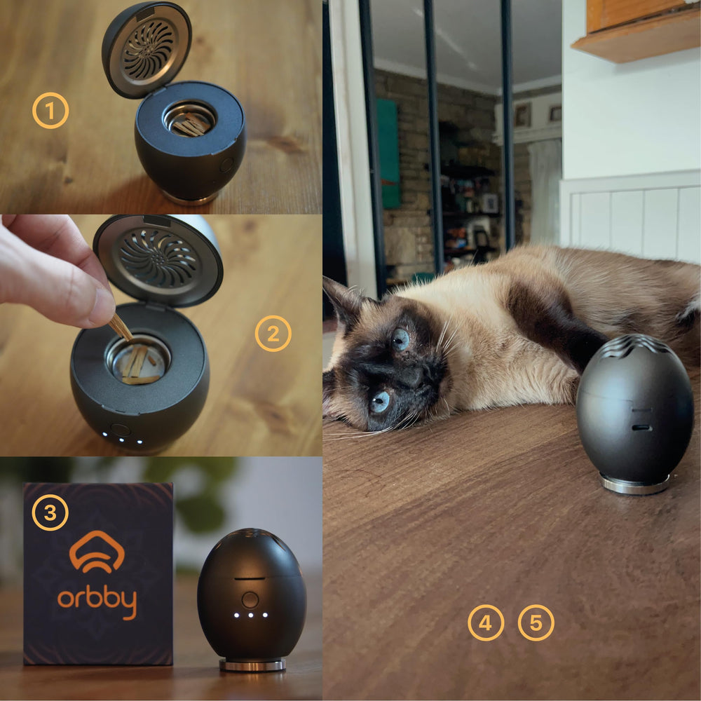 Artronic Orbby battery-powered diffuser with 1700mAh for extended sessions.