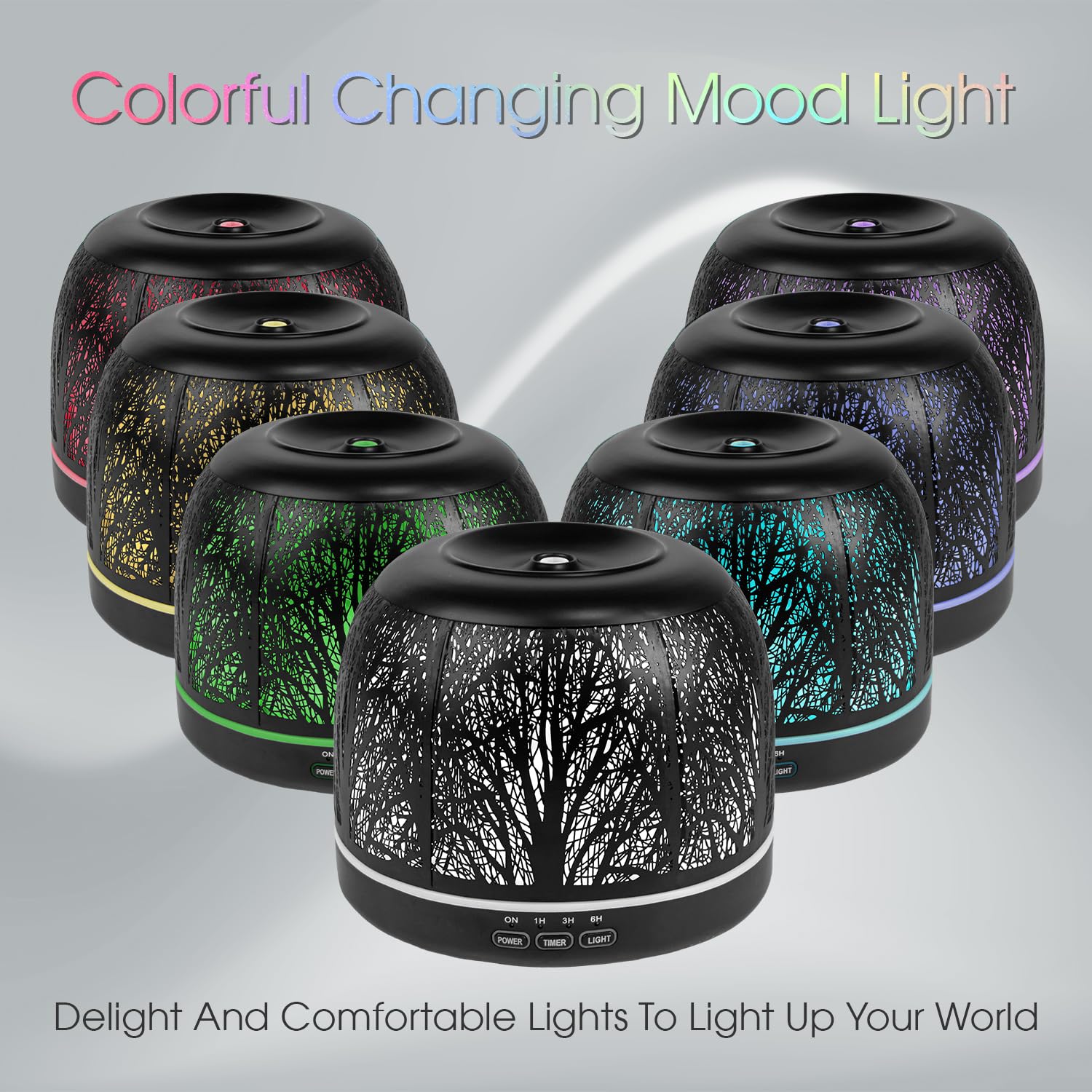 ARVIDSSON 500ml diffuser showing 7-color LED mood lights