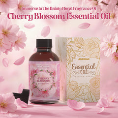 Gift-ready cherry blossom essential oil package for women